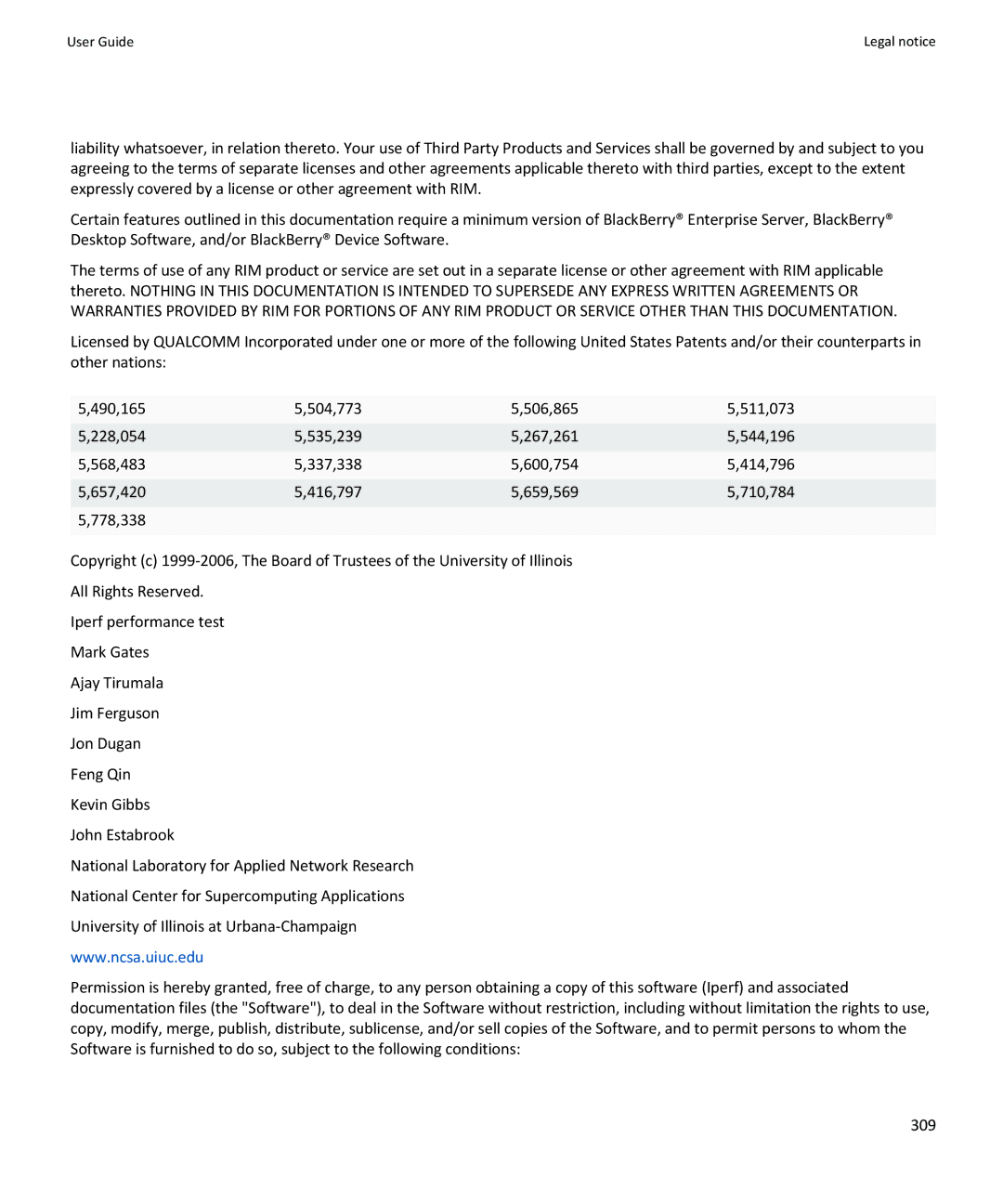 Blackberry SWDT643442-941426-0201084713-001 manual Jim Ferguson Jon Dugan Feng Qin Kevin Gibbs John Estabrook 