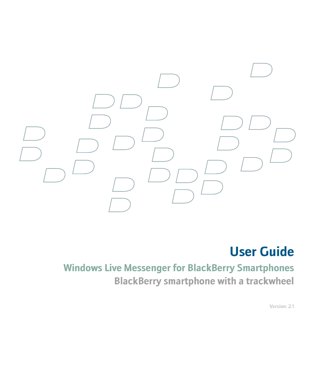 Blackberry Windows Live Messenger manual User Guide 