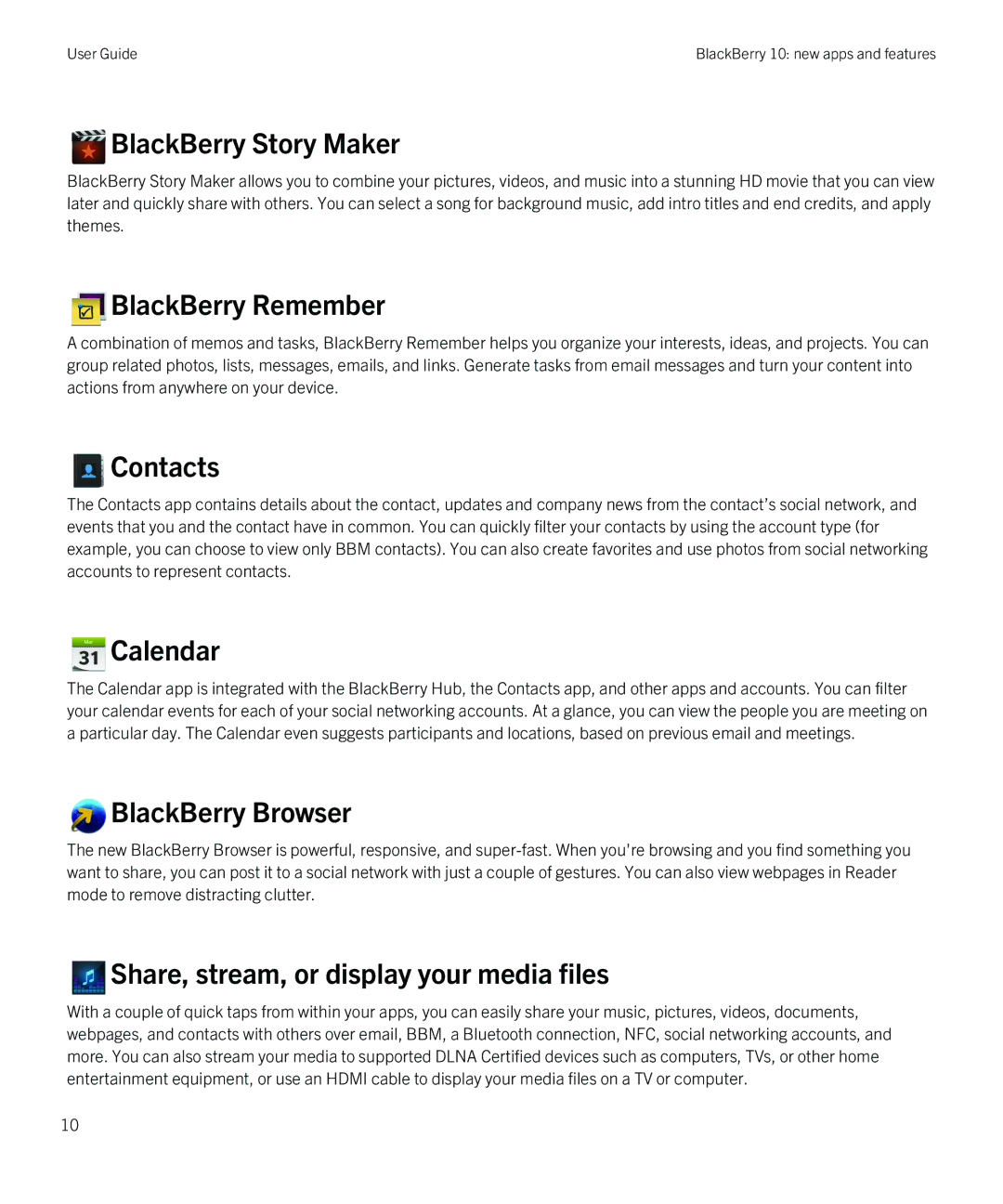 Blackberry Z10 manual BlackBerry Story Maker 