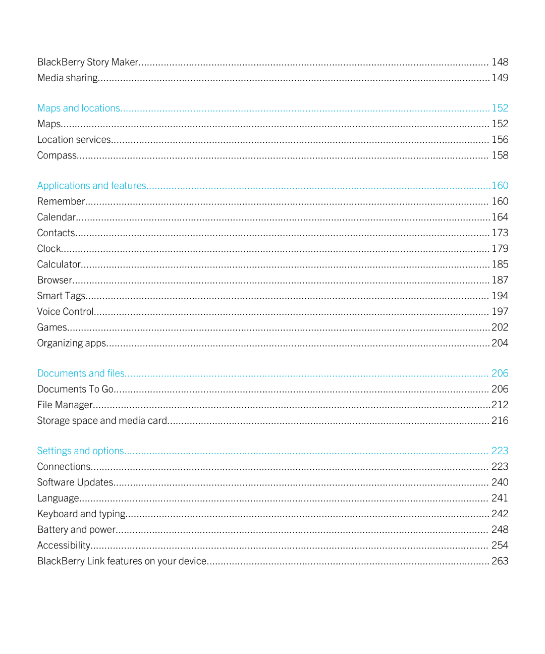 Blackberry Z30 manual 152 