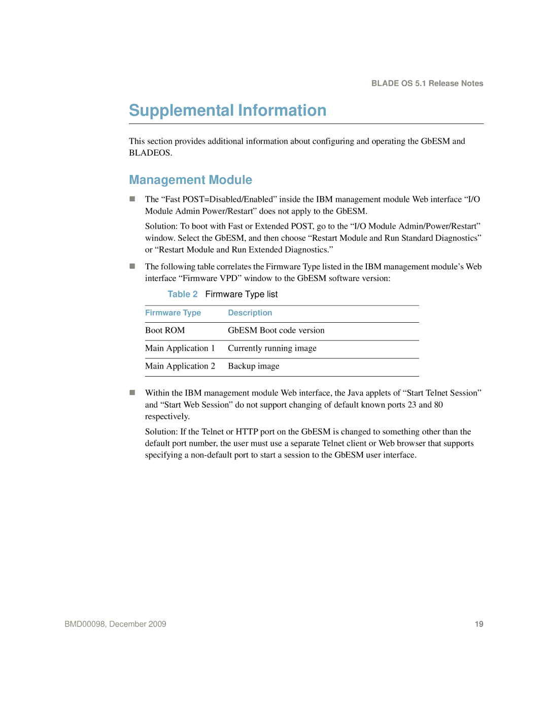 Blade ICE BMD00098 manual Supplemental Information, Management Module 