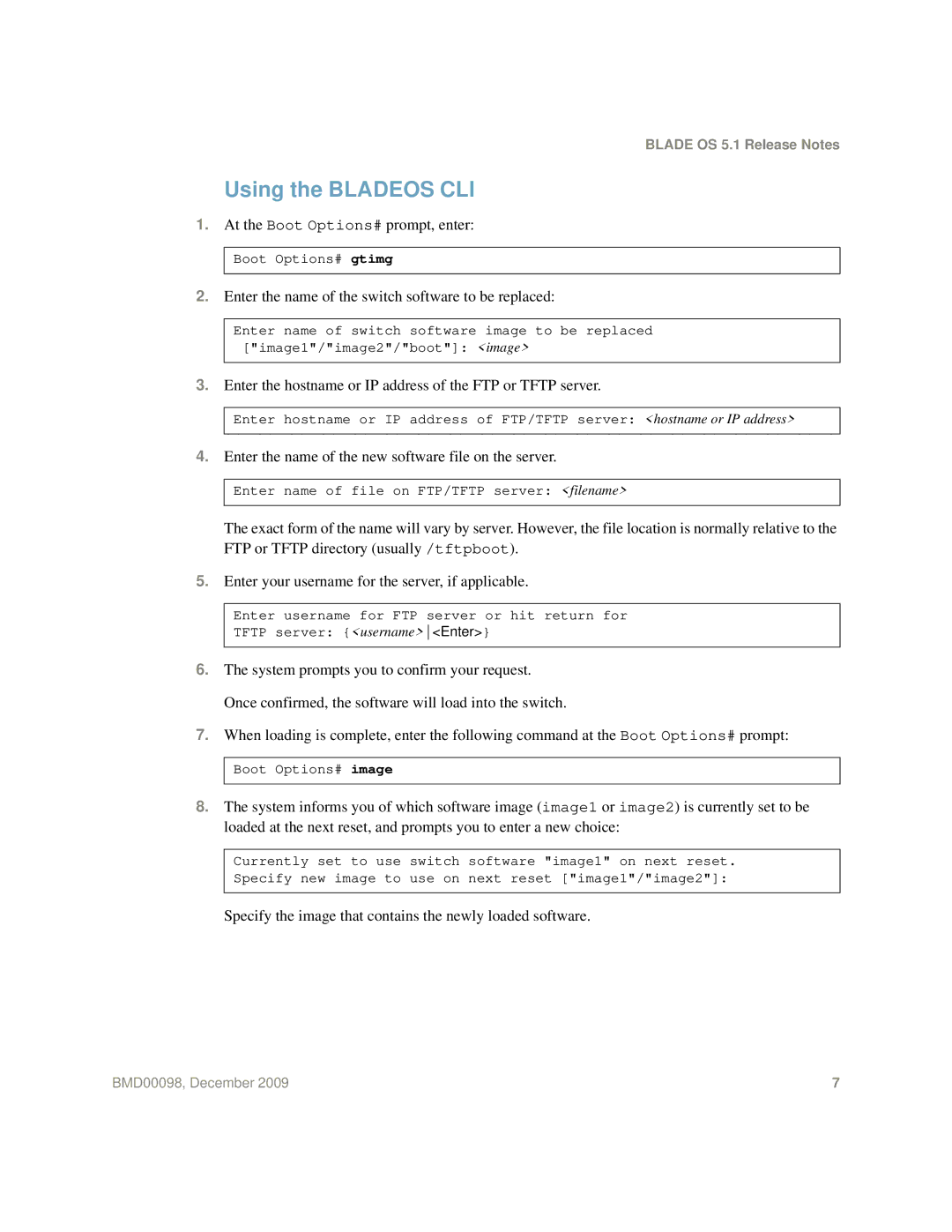 Blade ICE BMD00098 manual Using the Bladeos CLI 