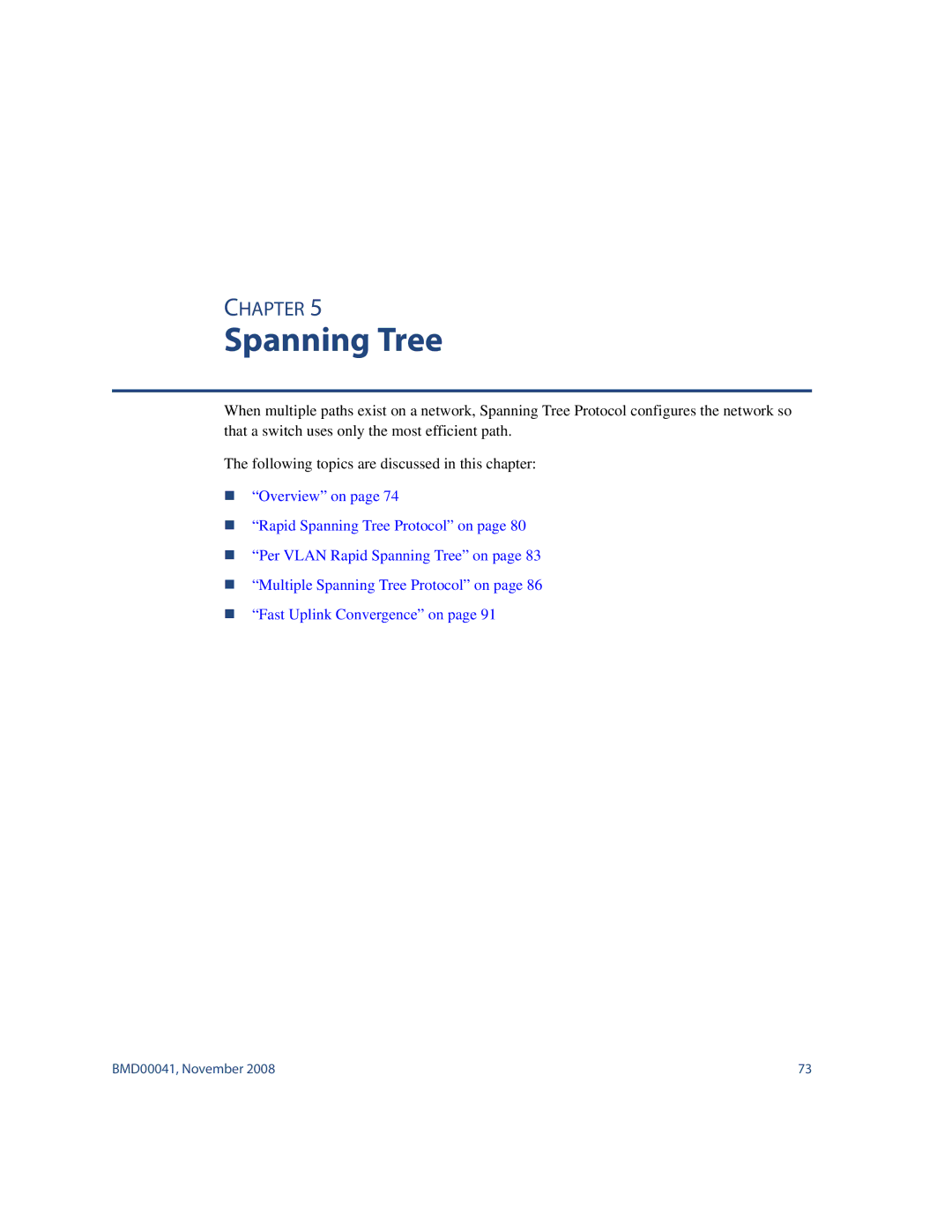 Blade ICE G8000 manual Spanning Tree 