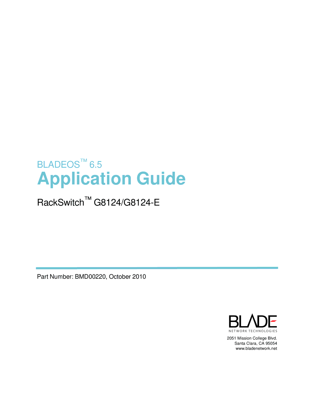 Blade ICE G8124-E manual Application Guide 