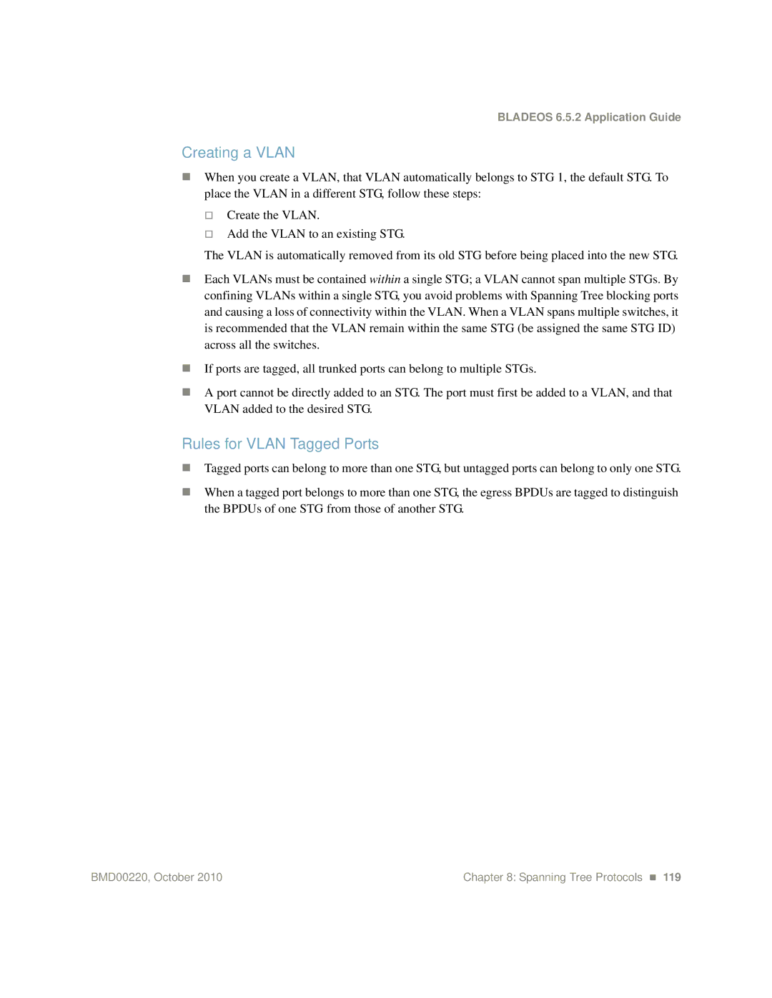 Blade ICE G8124-E manual Creating a Vlan 