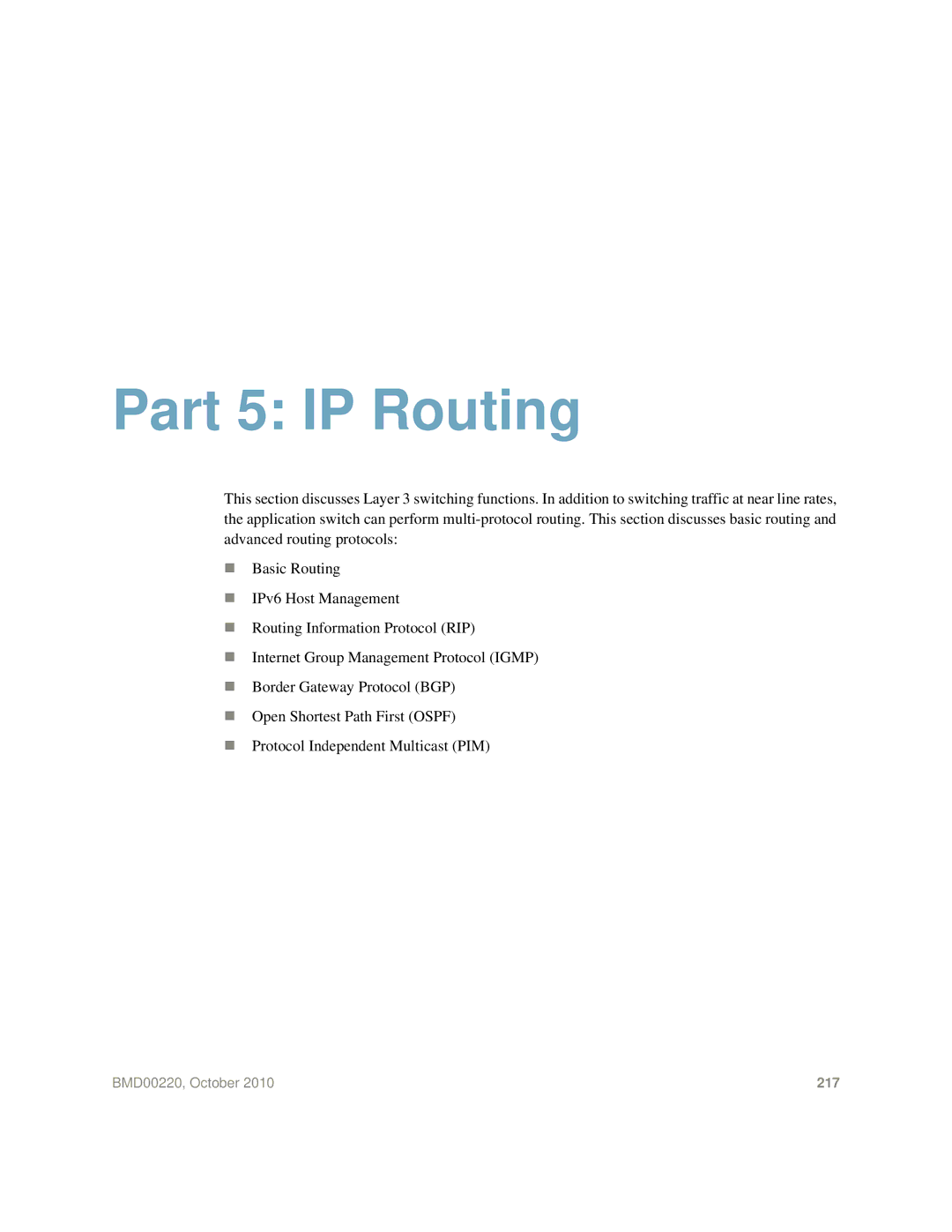 Blade ICE G8124-E manual Part 5 IP Routing 