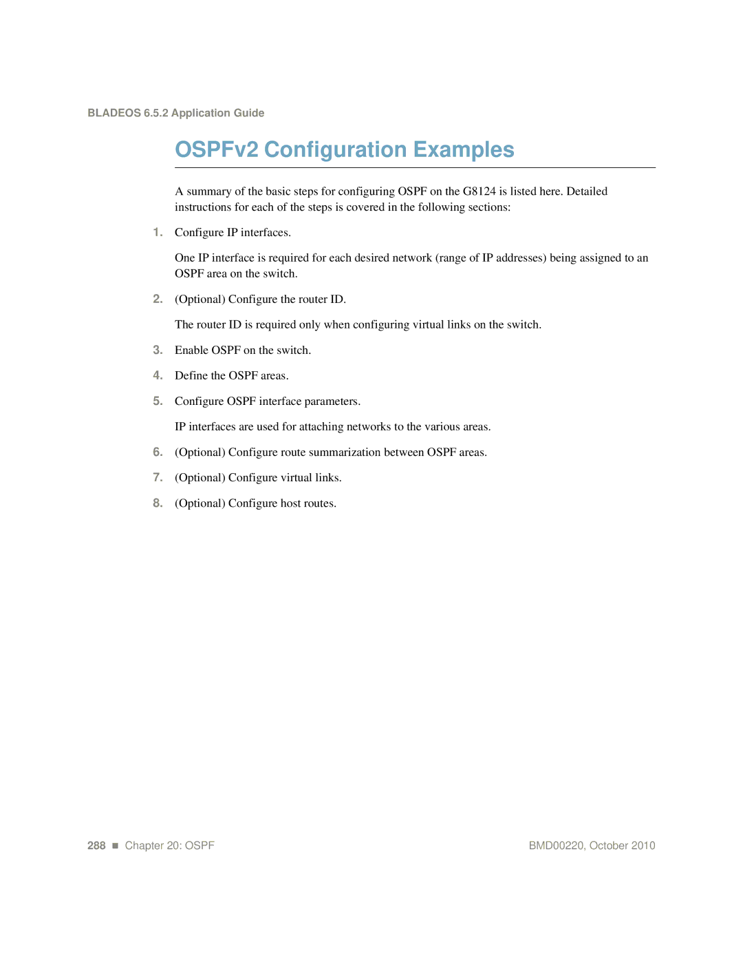 Blade ICE G8124-E manual OSPFv2 Configuration Examples 