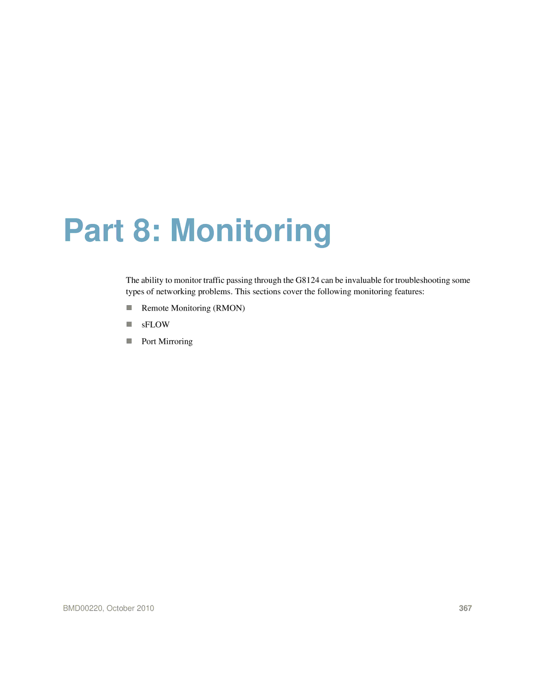 Blade ICE G8124-E manual Part 8 Monitoring 