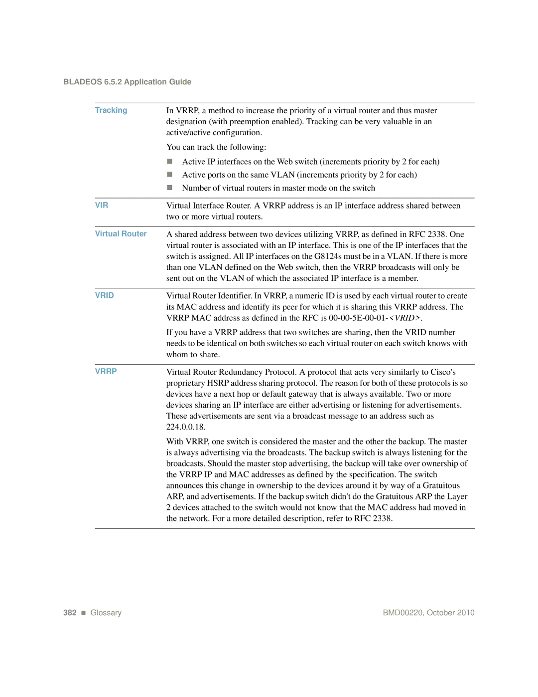 Blade ICE G8124-E manual Two or more virtual routers, Whom to share, 224.0.0.18 