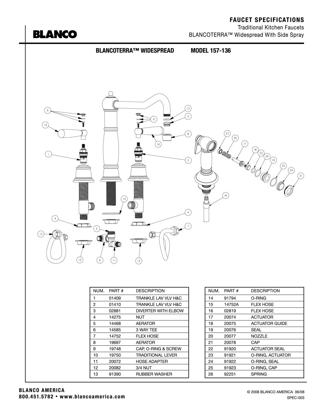 Blanco 157-136 manual 