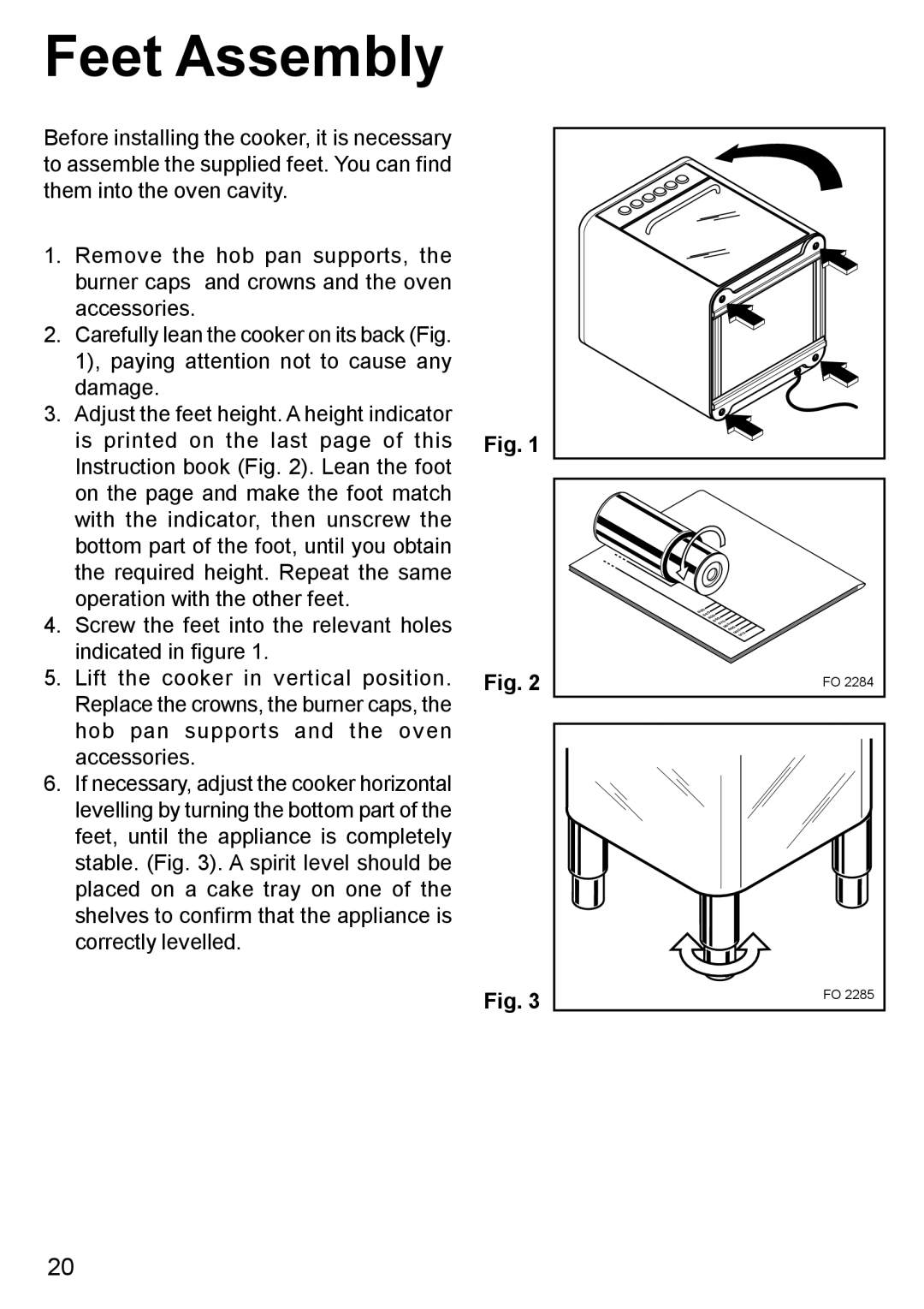 Blanco BC 75 X manual Feet Assembly 