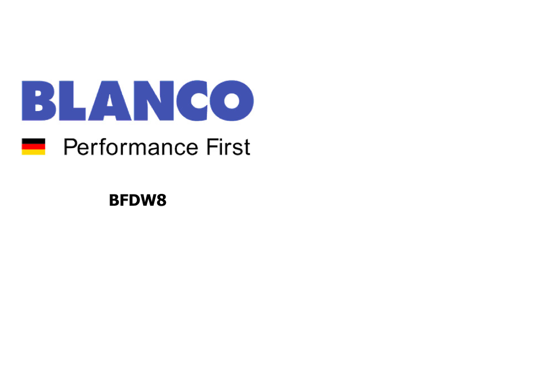 Blanco BFDW8 manual 