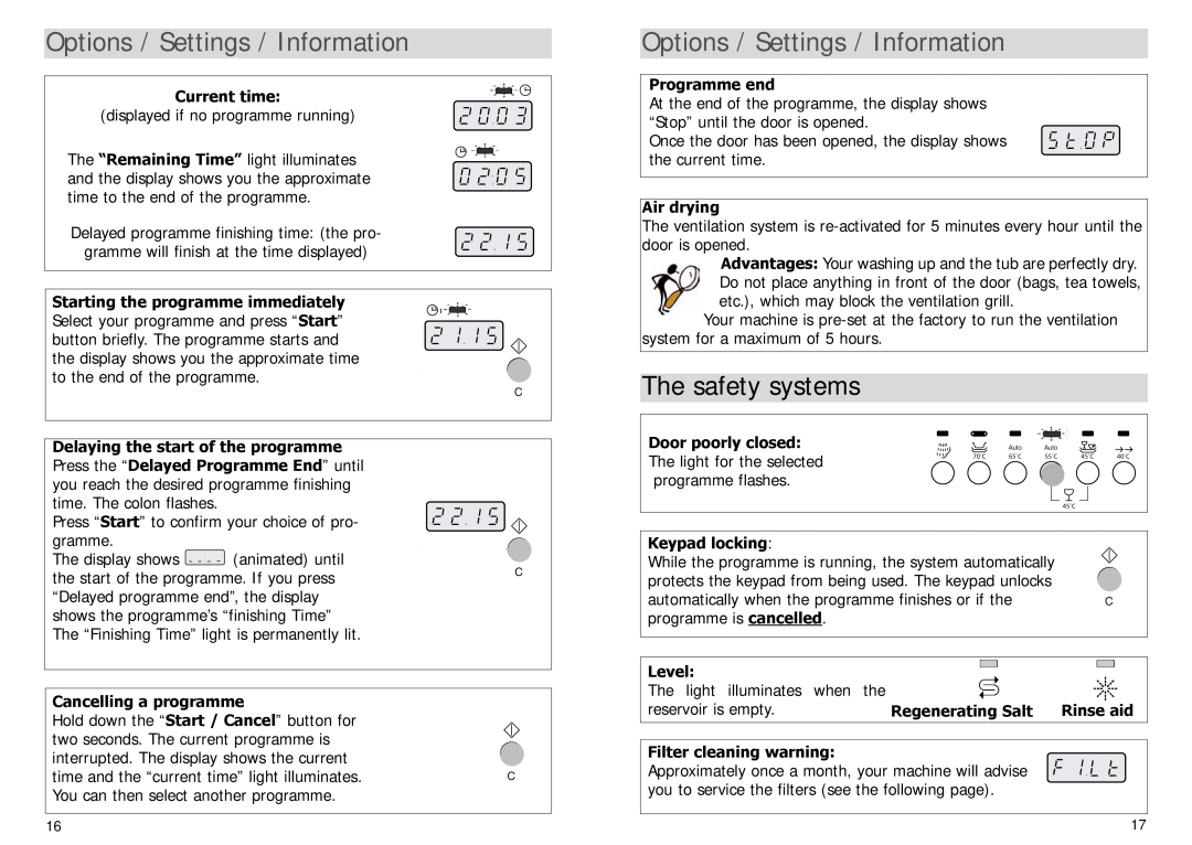 Blanco BFDW8 manual The safety systems 