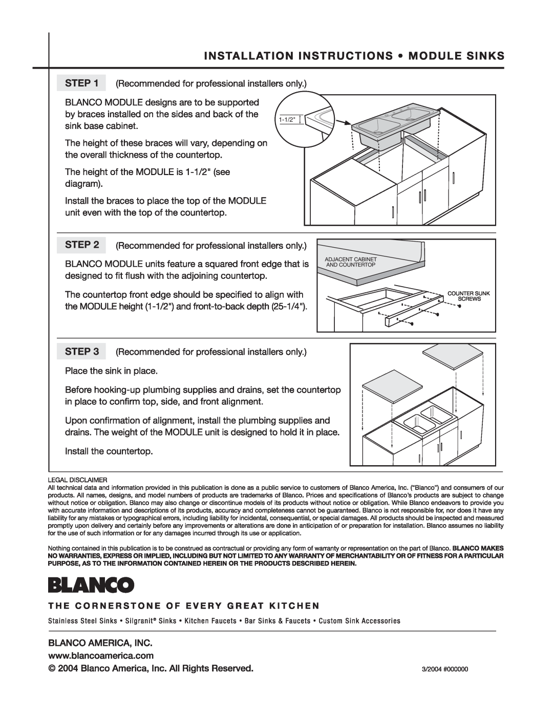 Blanco Sink manual 