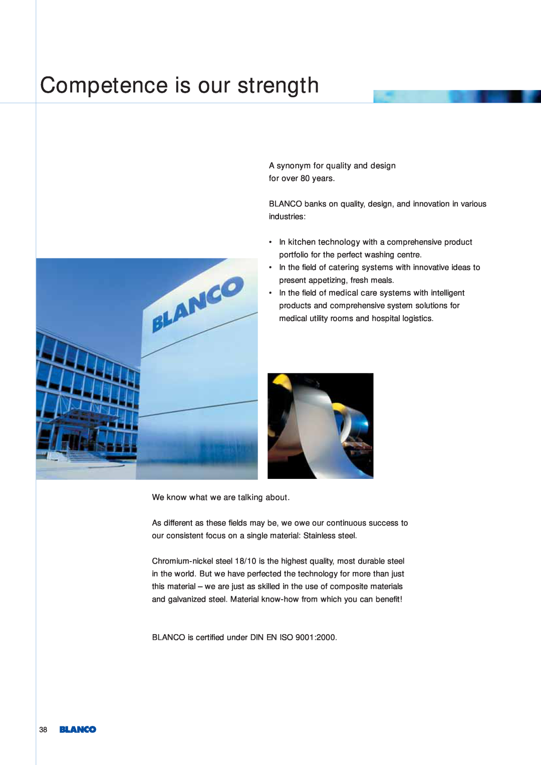 Blanco Tbingen manual Competence is our strength 