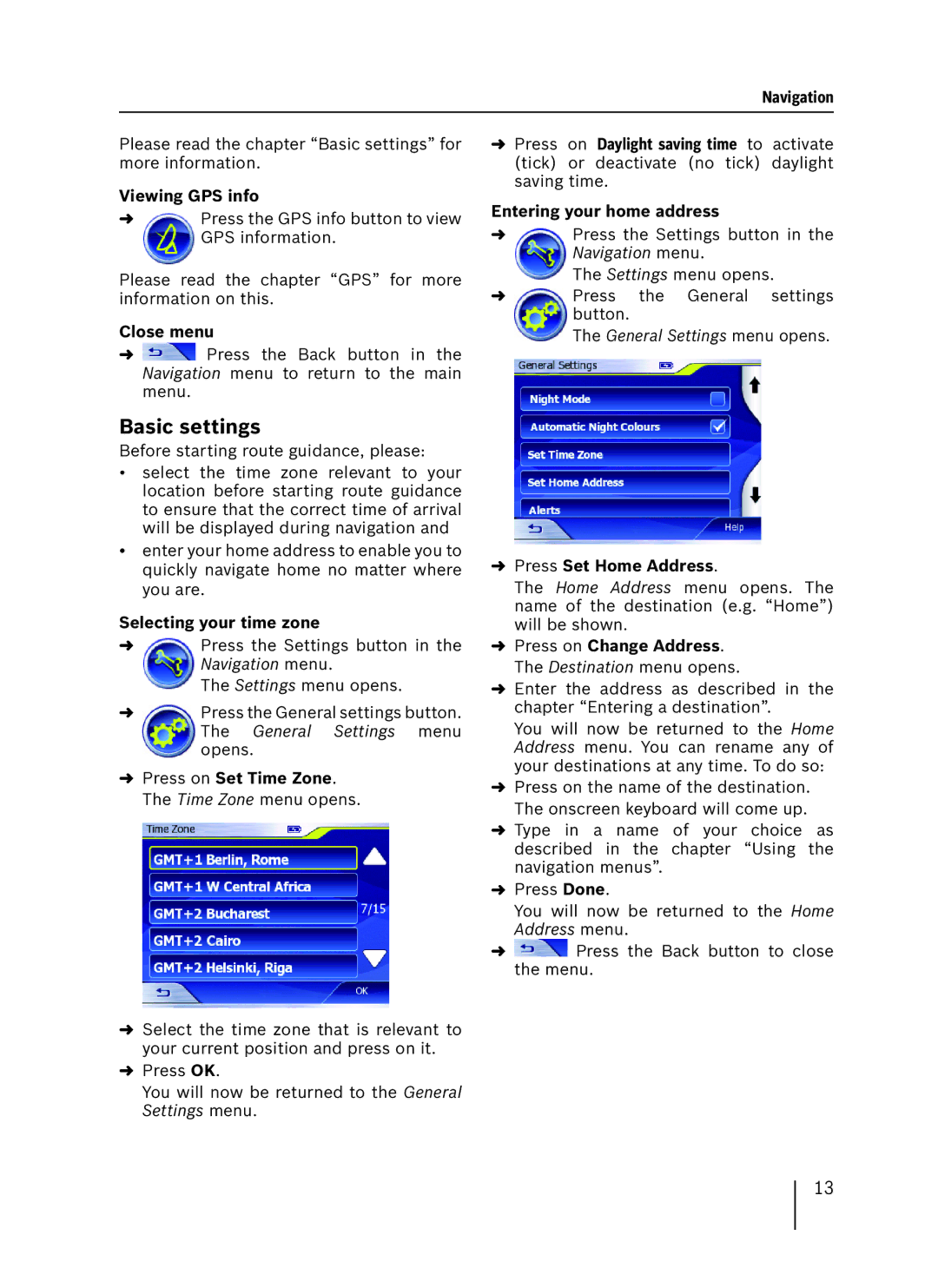 Blaupunkt 3.3 EE installation instructions Basic settings 