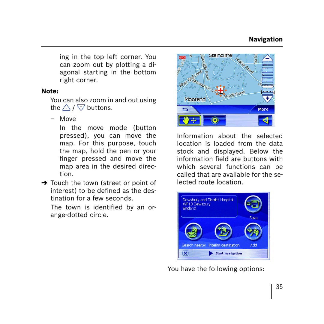 Blaupunkt 3.3 operating instructions Navigation 