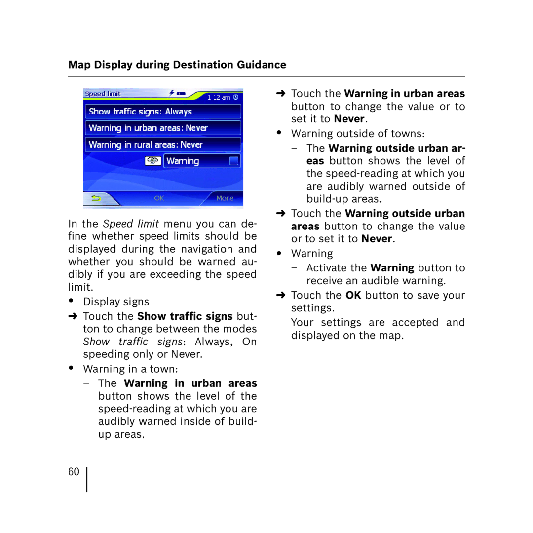 Blaupunkt 3.3 operating instructions Map Display during Destination Guidance 