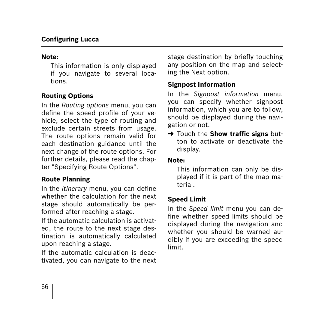 Blaupunkt 3.3 operating instructions Routing Options, Route Planning 