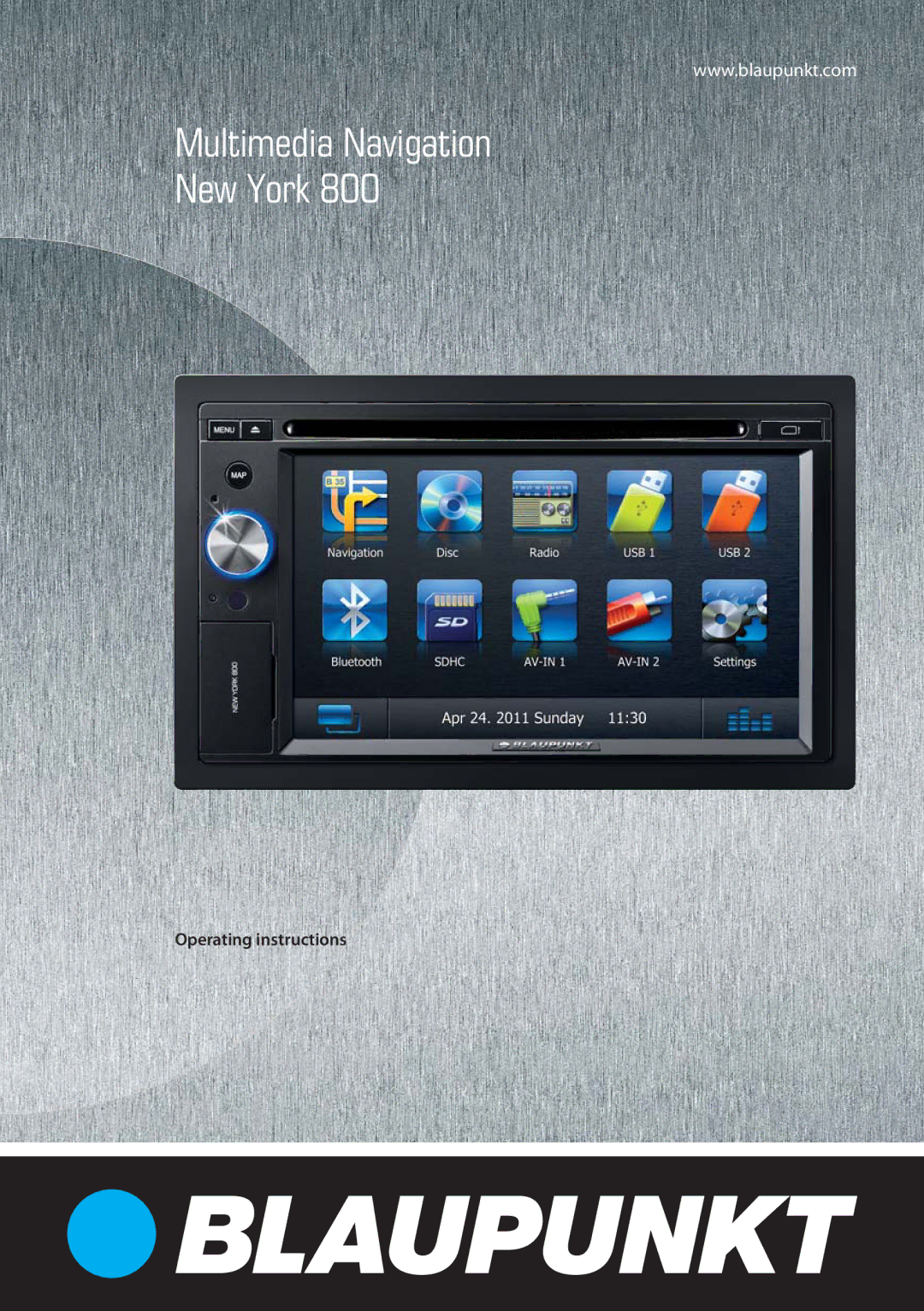 Blaupunkt 800 operating instructions Multimedia Navigation New York, Operating instructions 