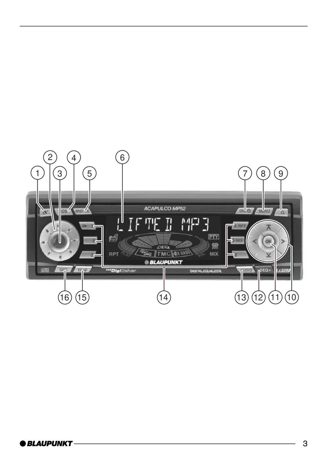 Blaupunkt Daytona MP53, Acapulco MP52 operating instructions 