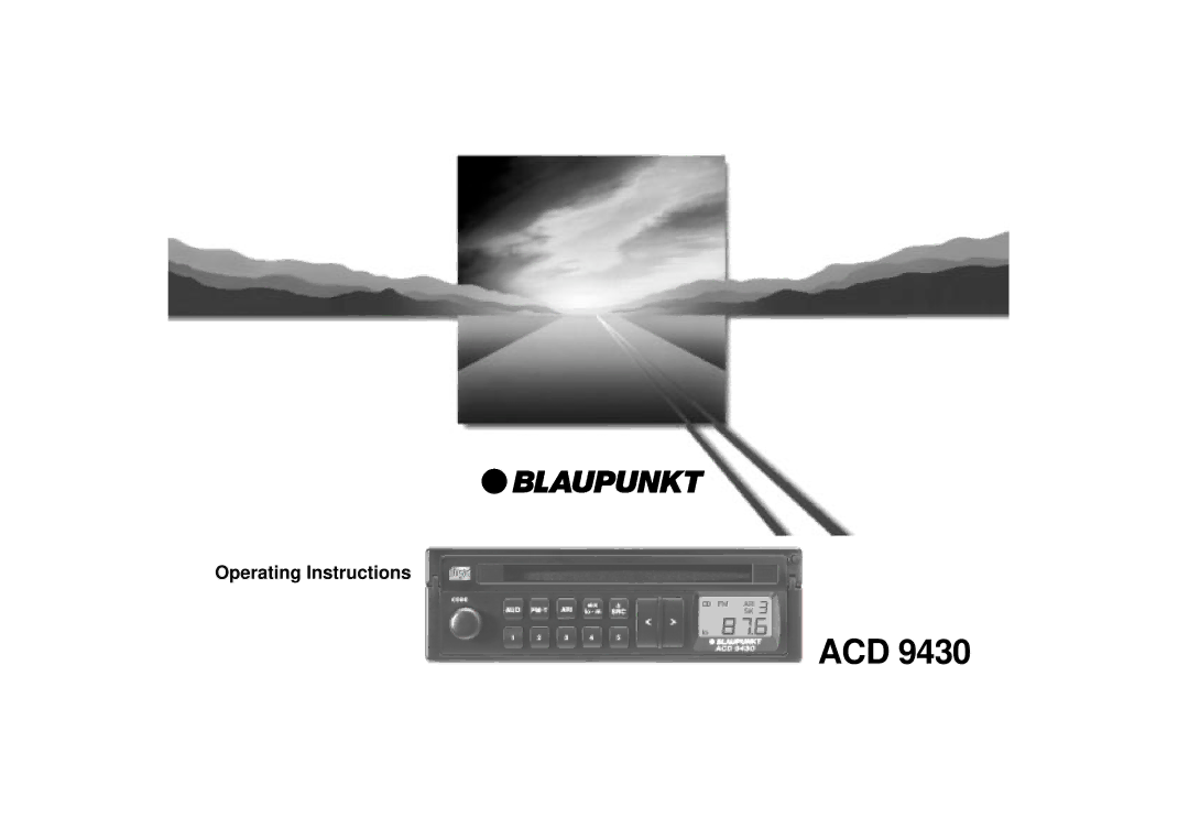 Blaupunkt ACD 9430 operating instructions Acd 