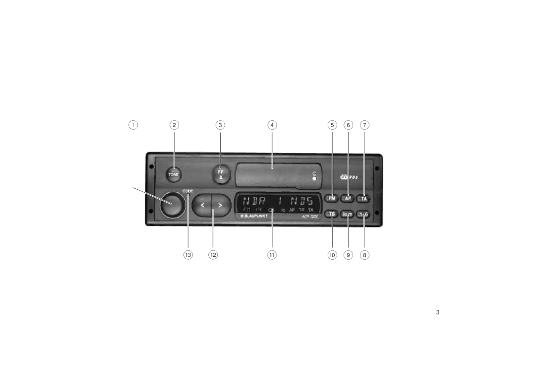 Blaupunkt ACR 3250 operating instructions 