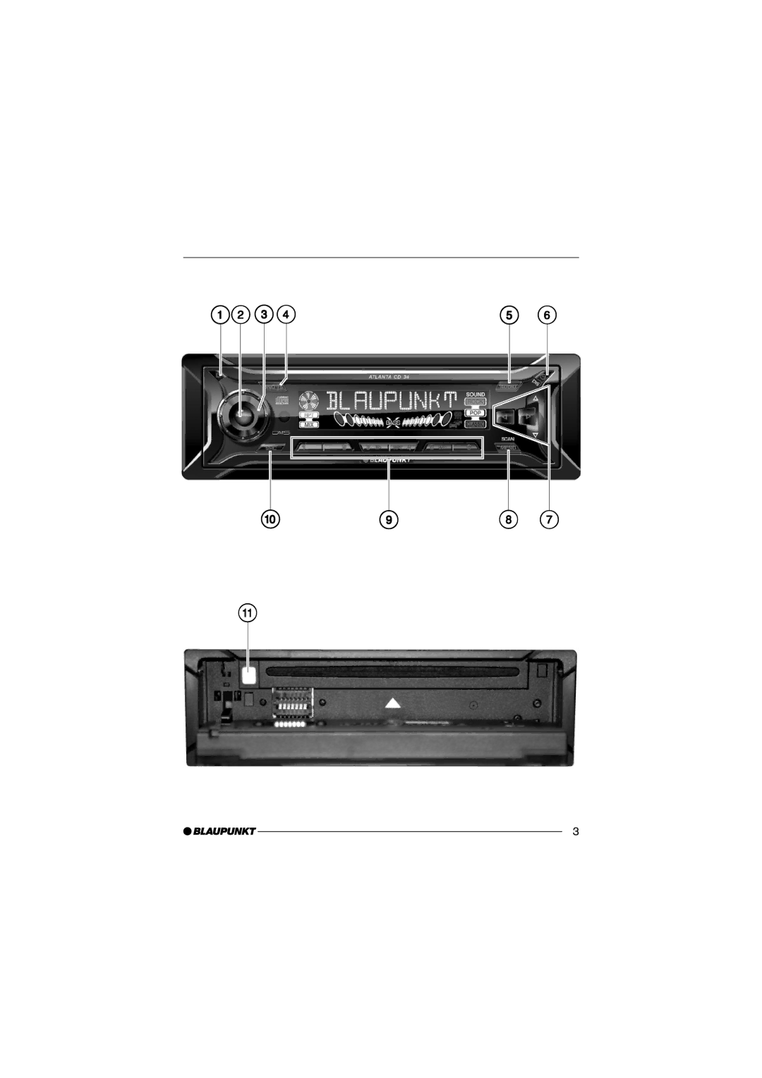 Blaupunkt Atlanta CD34, Venice Beach CD34 installation instructions 