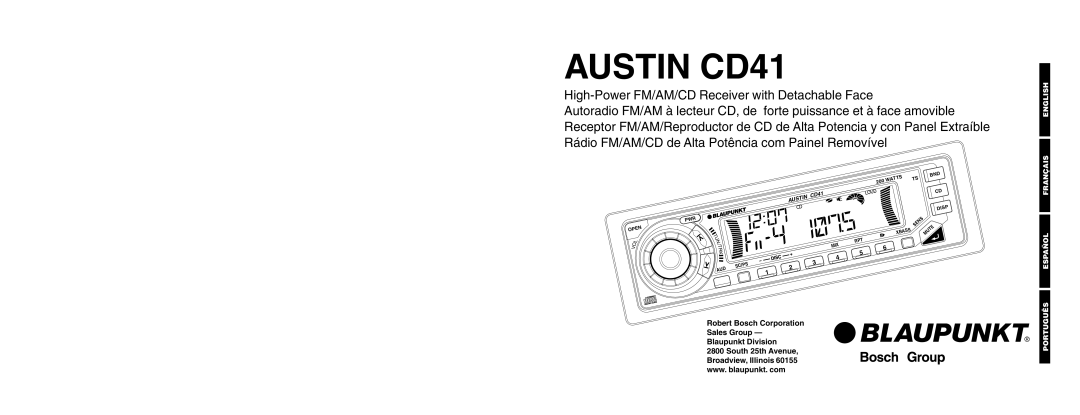 Blaupunkt AUSTIN CD41 manual 