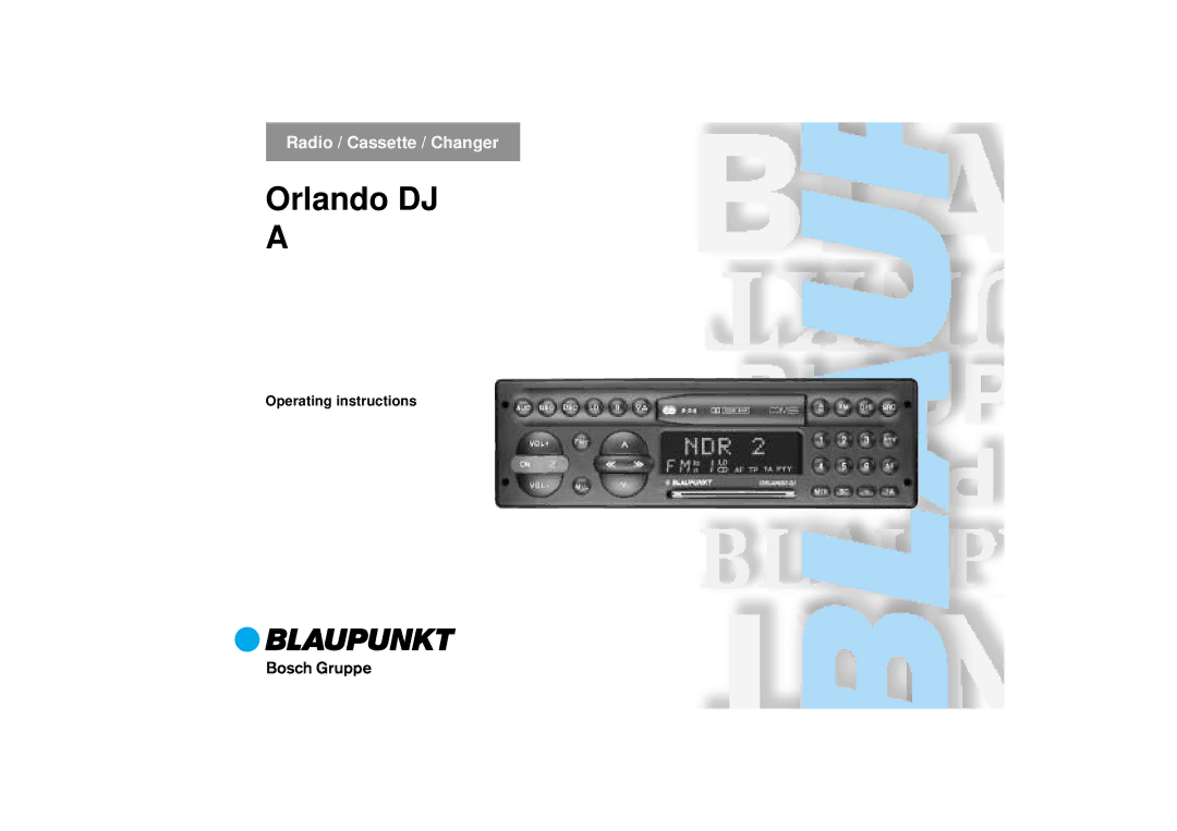 Blaupunkt Car CD Changer operating instructions Orlando DJ 