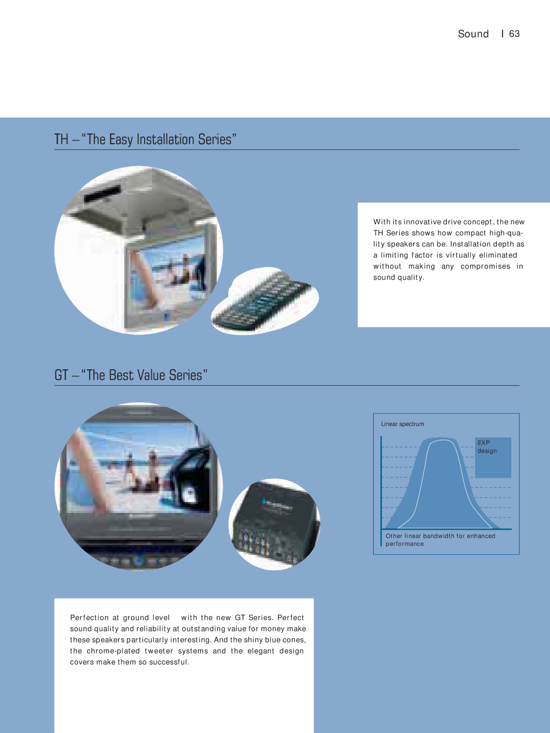 Blaupunkt Car Multimedia manual EXP design Other linear bandwidth for enhanced performance 