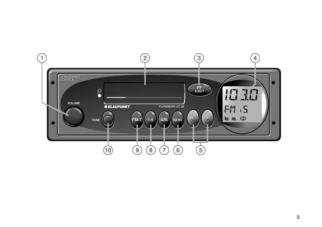 Blaupunkt CC 28 operating instructions Fm-T Ari 