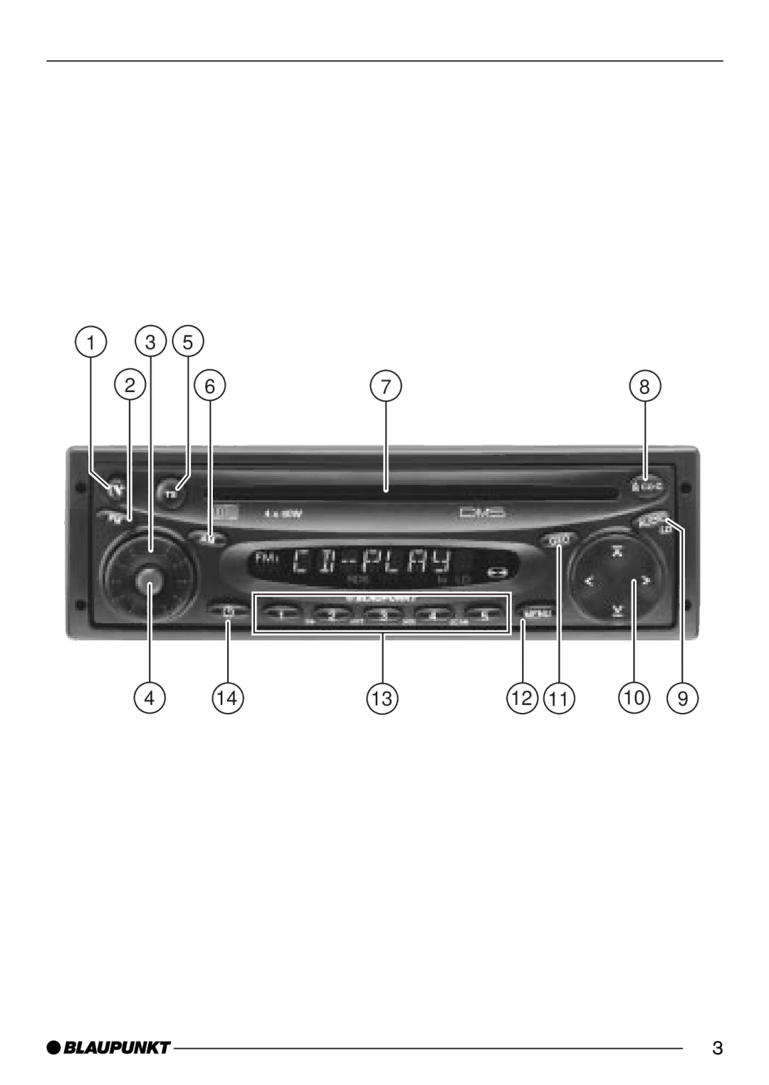 Blaupunkt CD30 operating instructions English 