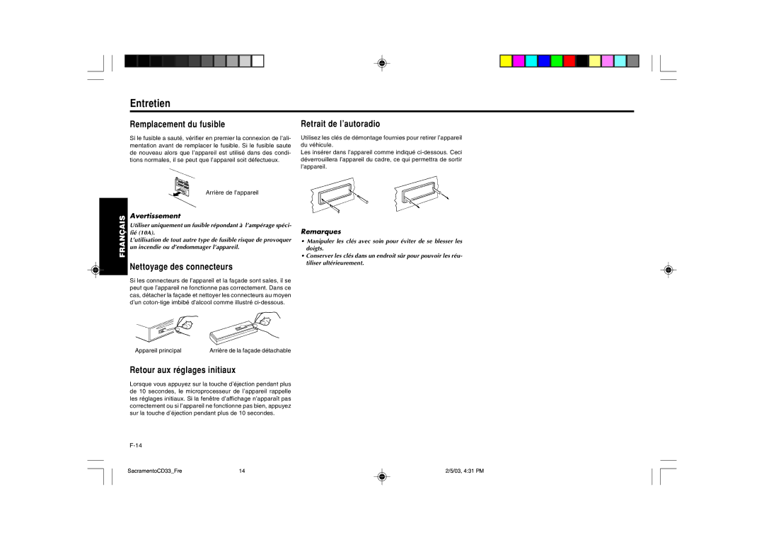 Blaupunkt CD33 installation instructions Entretien, Aisç 