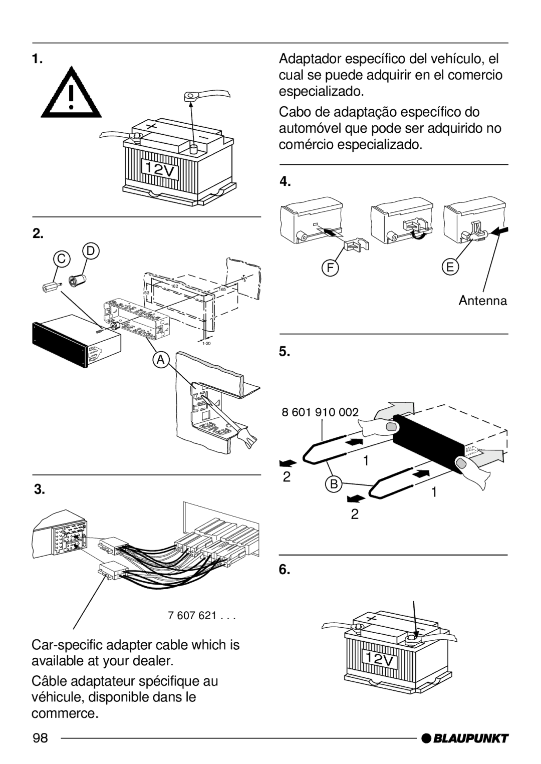 Blaupunkt CD50 operating instructions 12V 