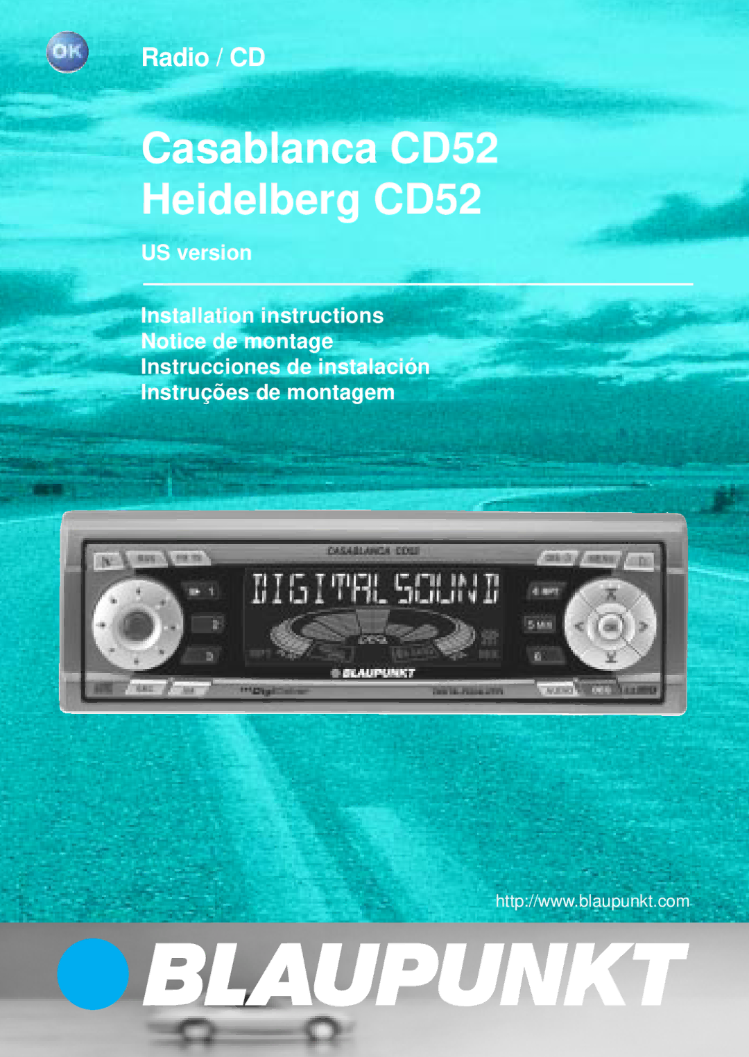 Blaupunkt manual Casablanca CD52 Heidelberg CD52 