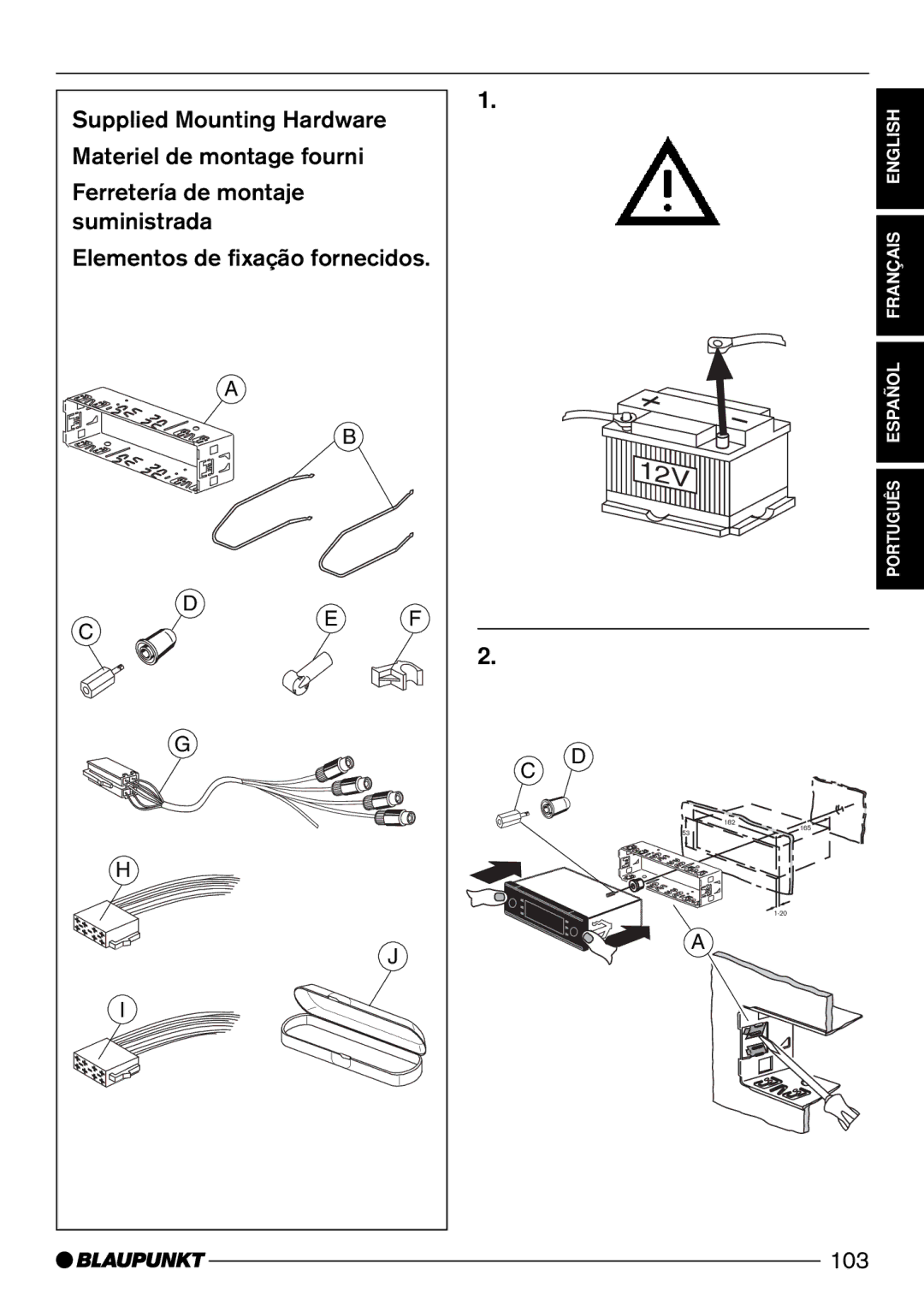 Blaupunkt CD52 manual 103 