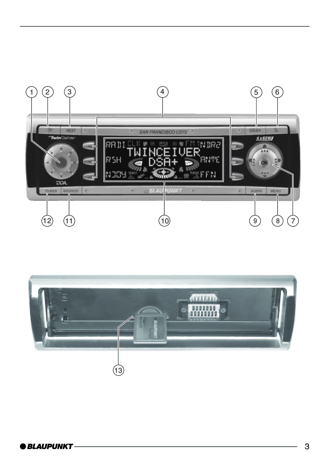 Blaupunkt CD72 operating instructions 