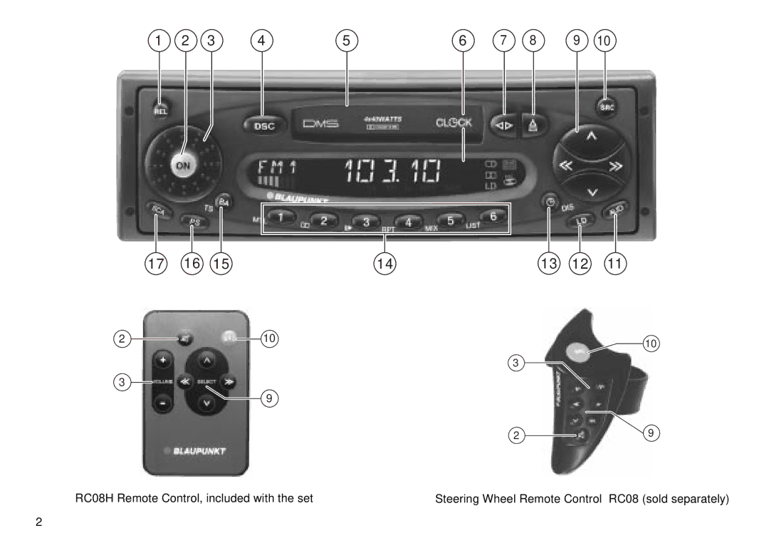 Blaupunkt CM 168 operating instructions 