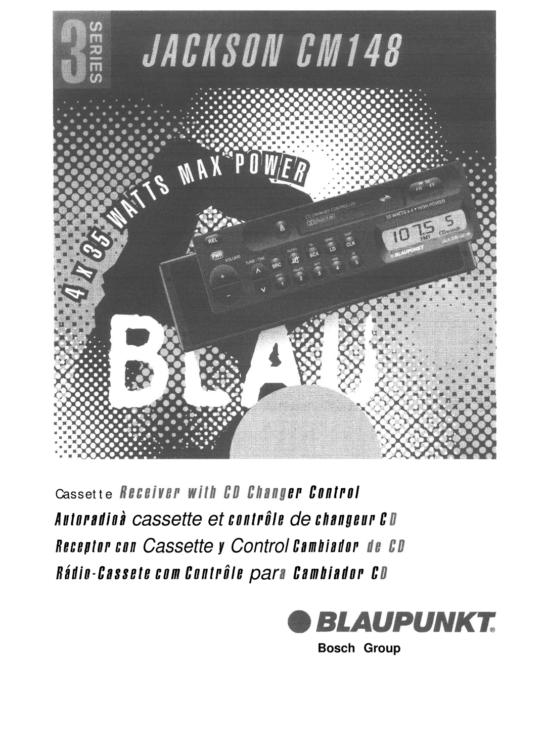 Blaupunkt CR67 manual Cassette t!P Control 