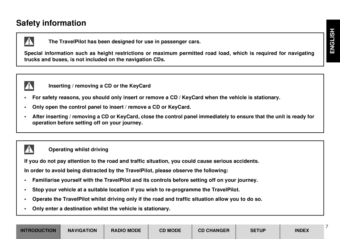 Blaupunkt DX-R70 operating instructions Safety information 