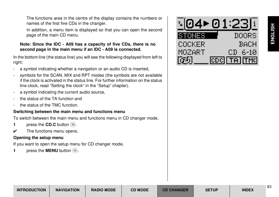 Blaupunkt DX-R70 operating instructions Stones Cocker Mozart 