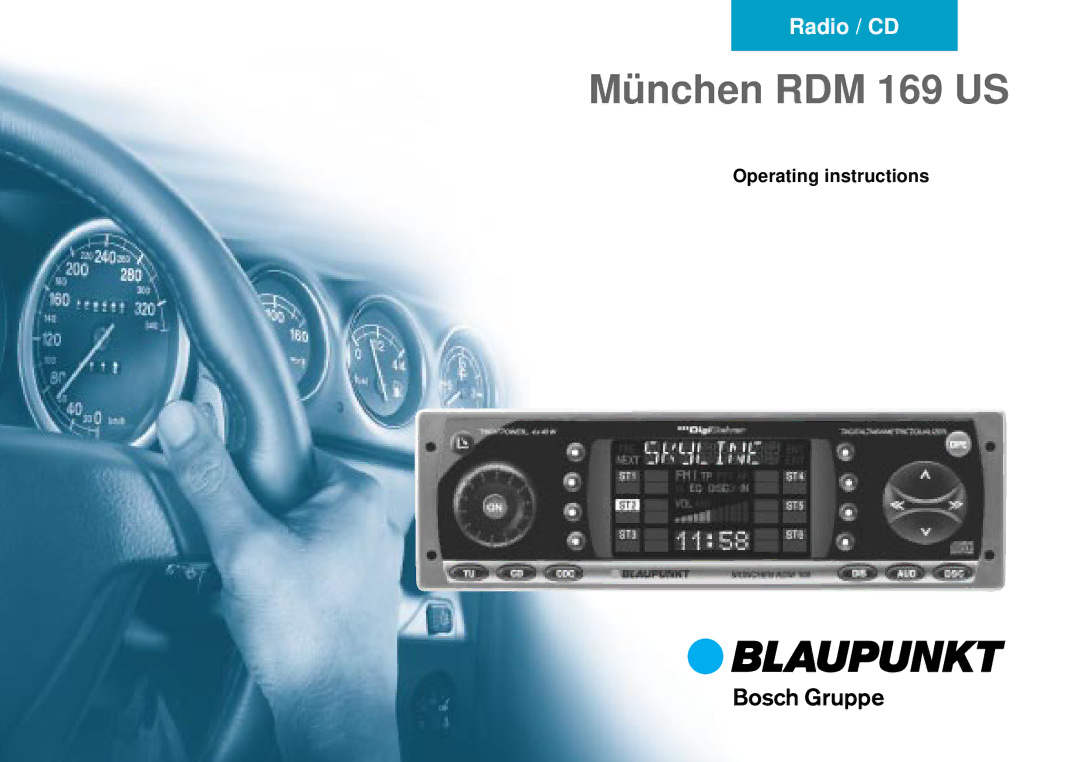 Blaupunkt Mnchen RDM 169 operating instructions München RDM 169 US 