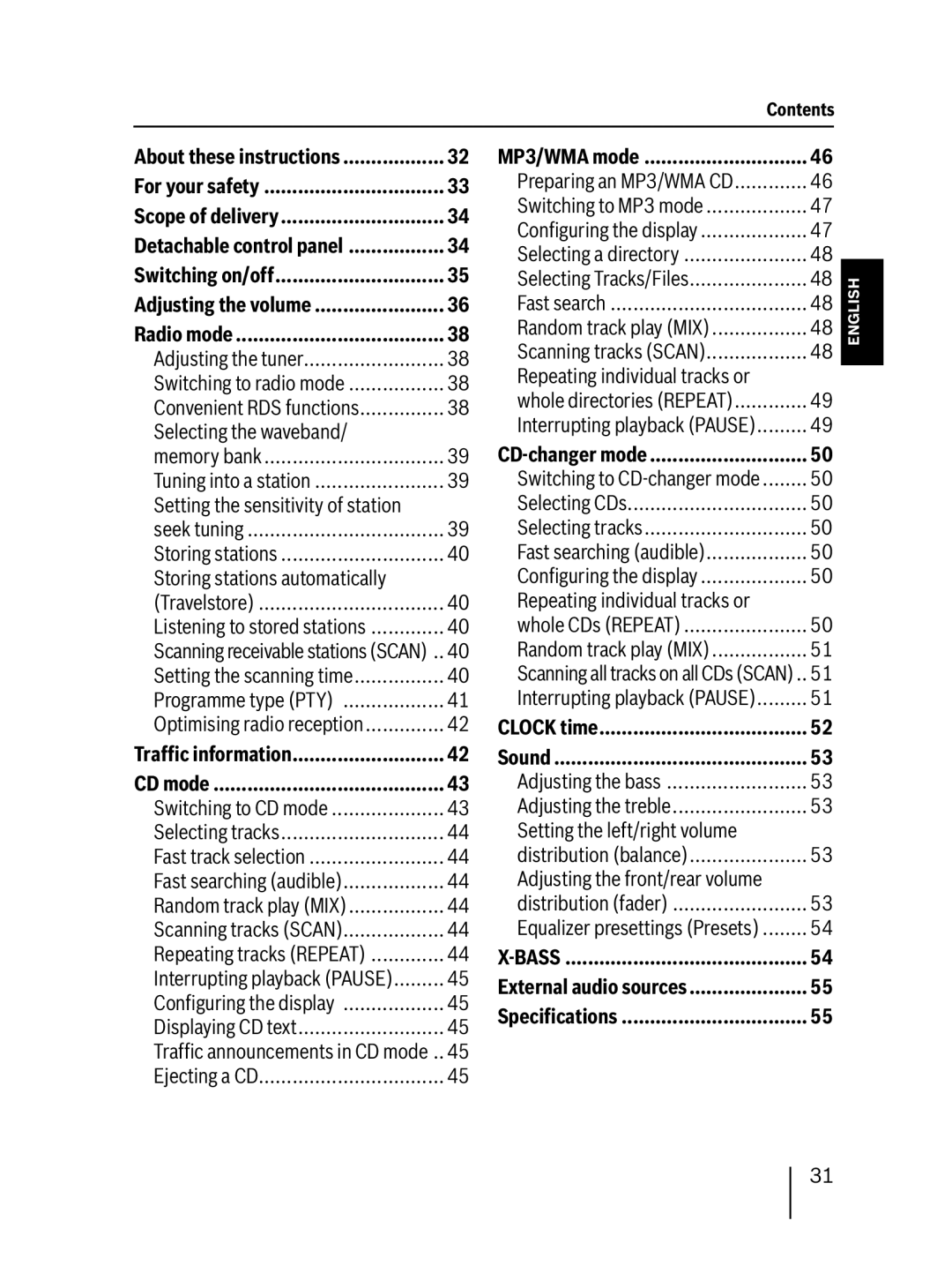 Blaupunkt MP27 operating instructions CD mode, Sound 