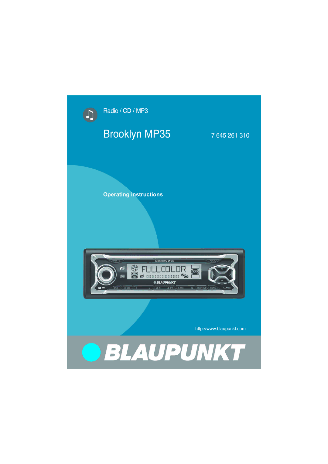 Blaupunkt operating instructions Brooklyn MP35 