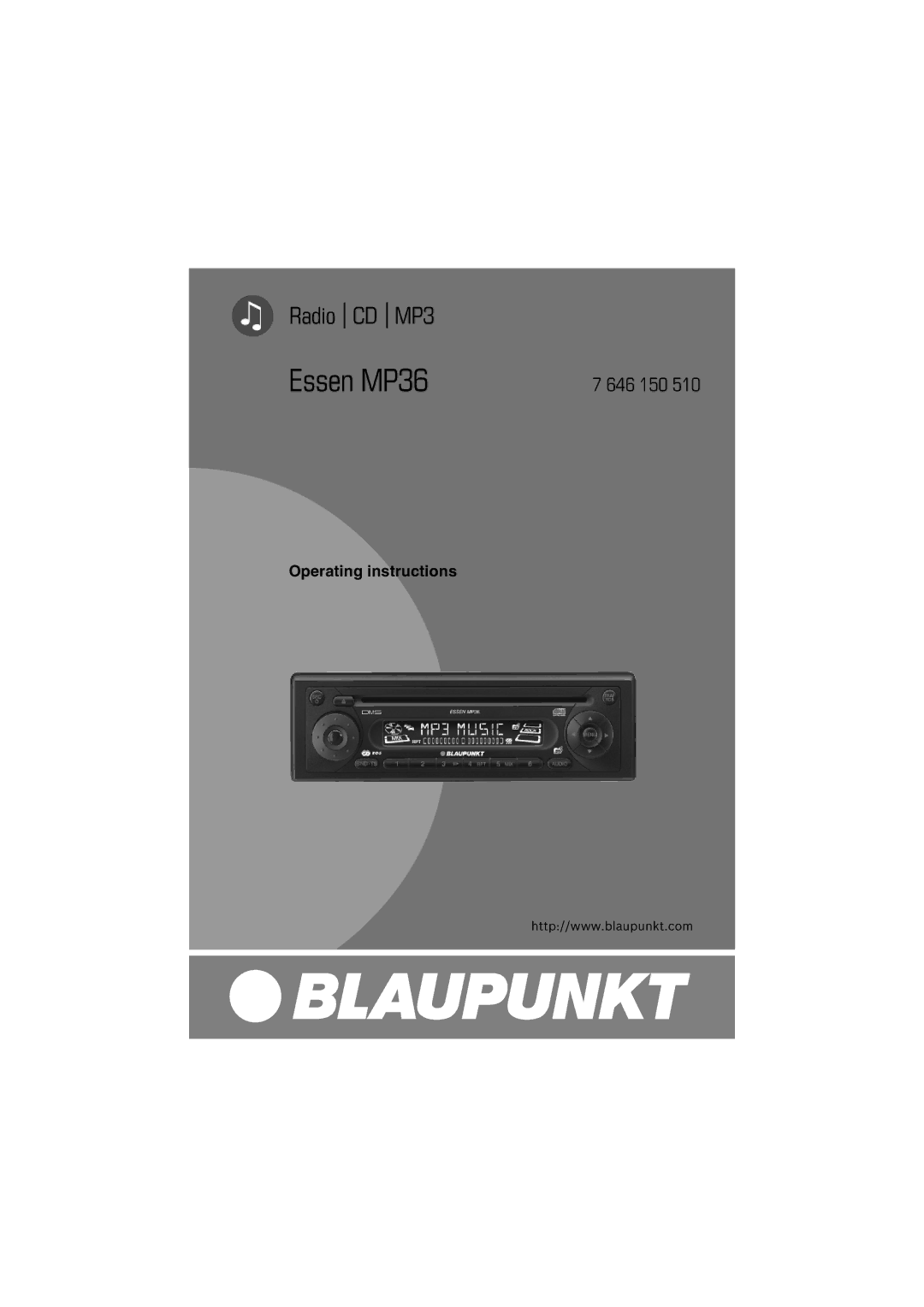 Blaupunkt operating instructions Essen MP36 