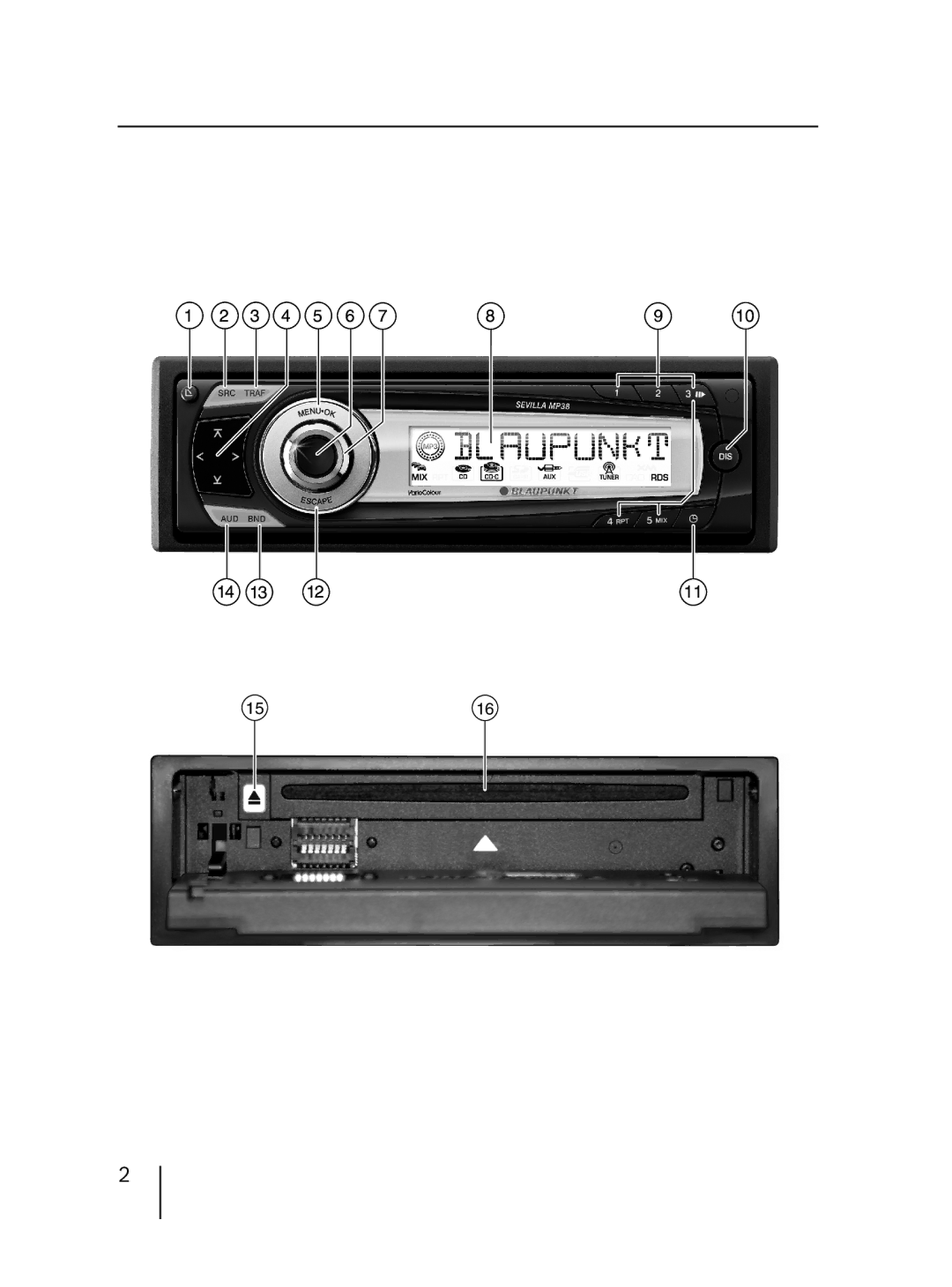 Blaupunkt MP38 installation instructions 