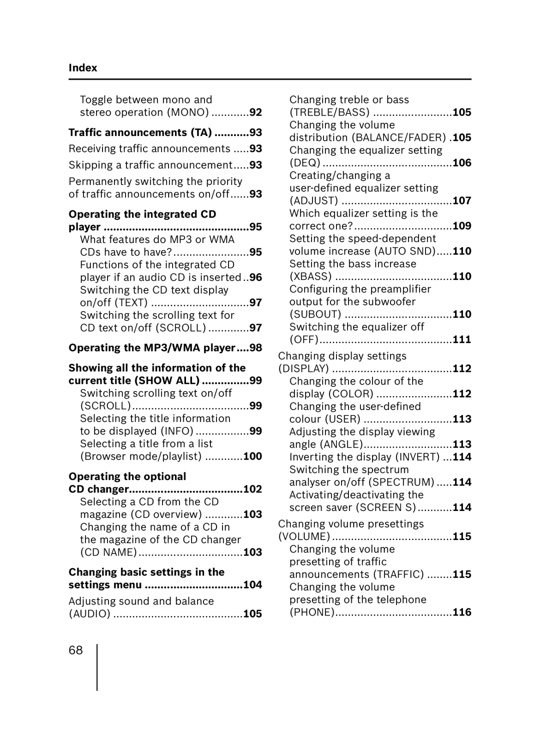 Blaupunkt MP56 7 646 583 310 operating instructions CD Name 