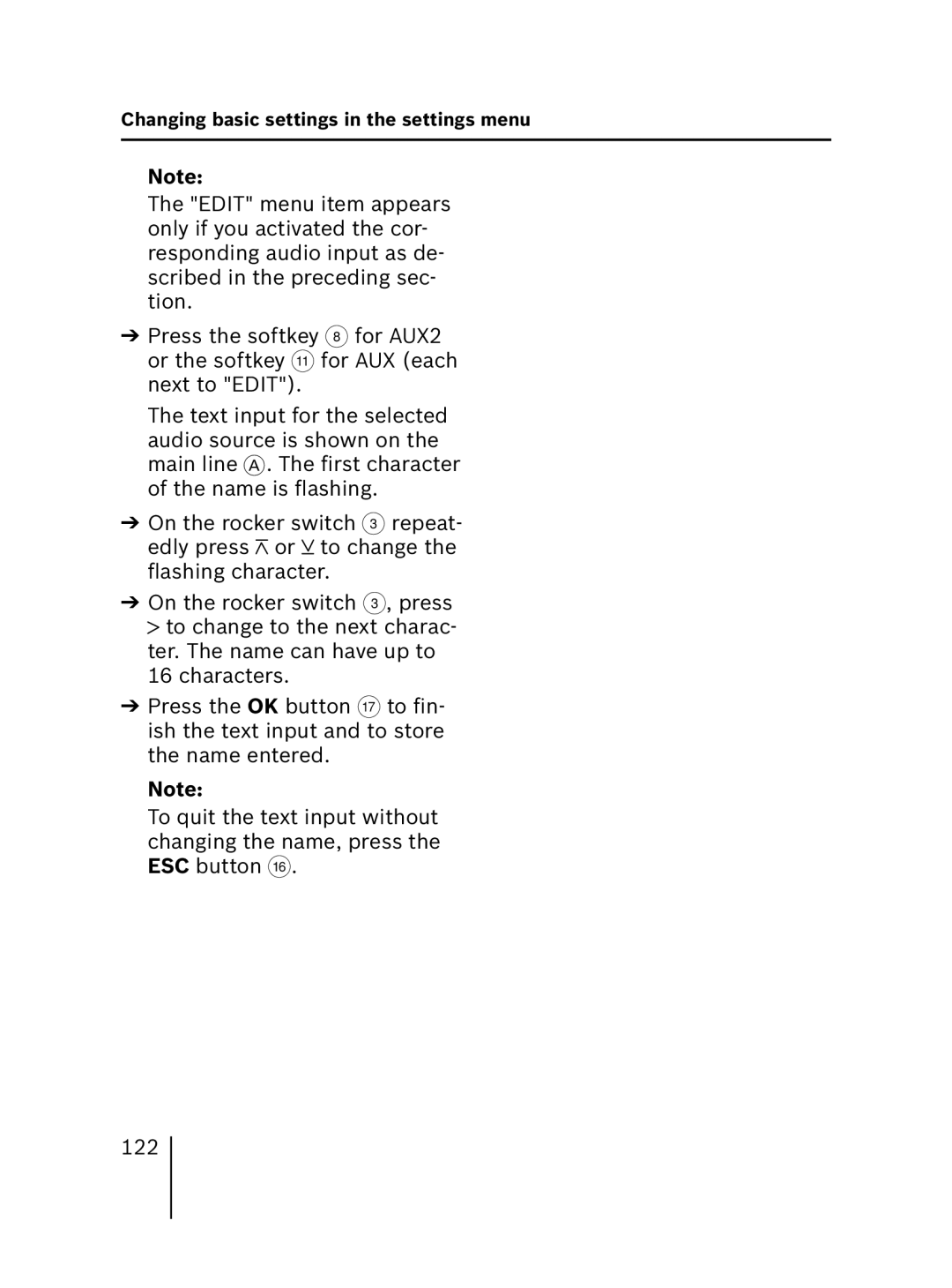 Blaupunkt MP56 operating instructions Changing basic settings in the settings menu 