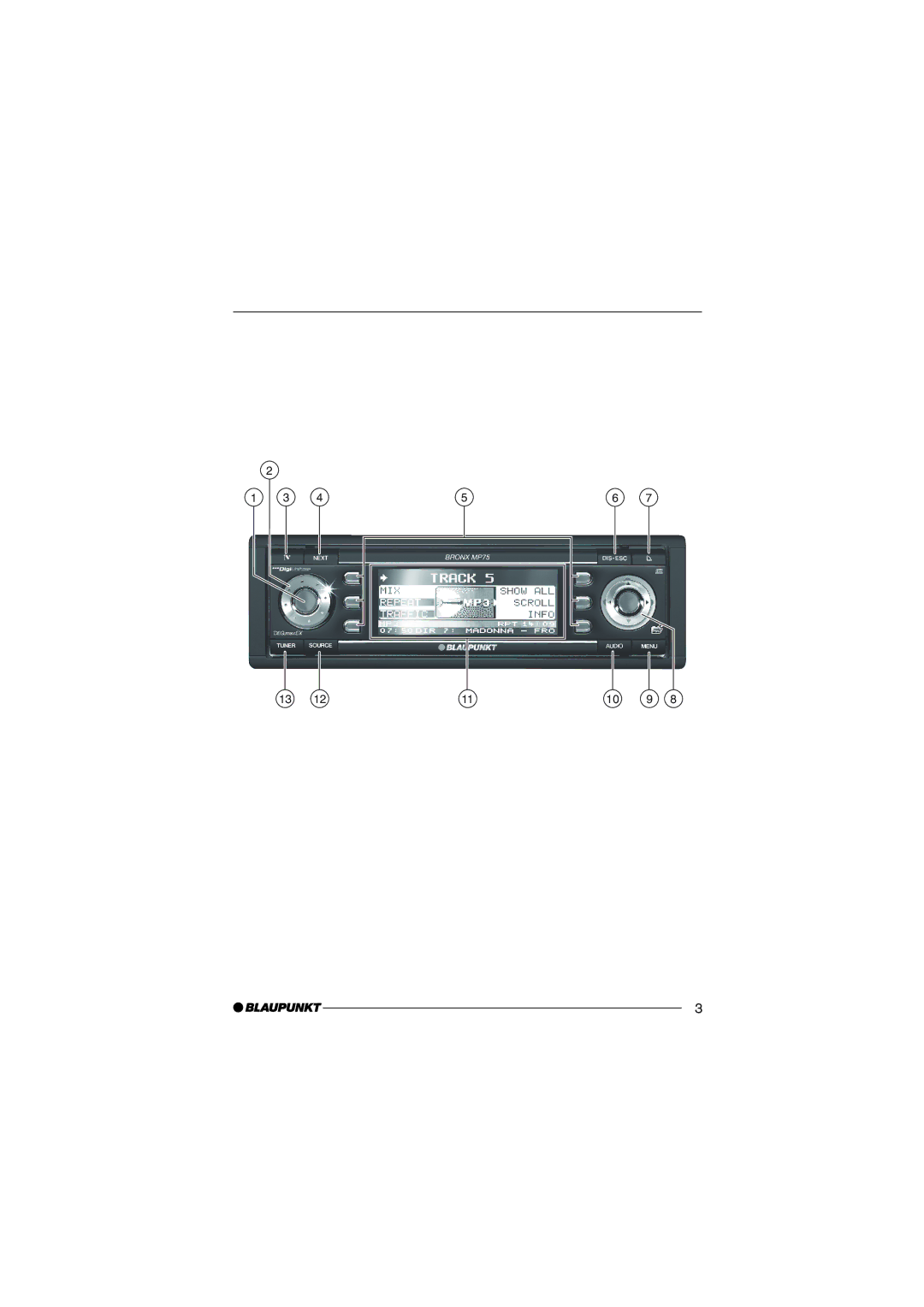 Blaupunkt MP75 operating instructions 